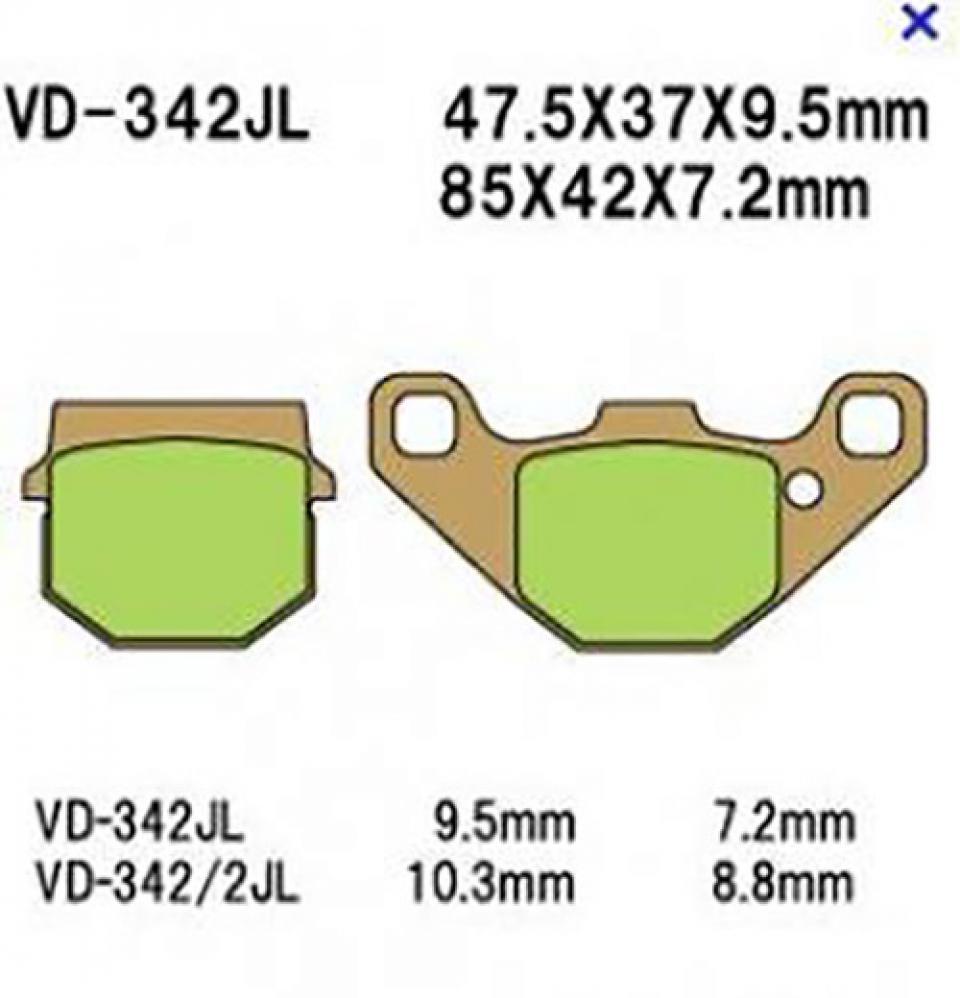 Plaquette de frein Vesrah pour Moto Gilera 50 SMT 2011 à 2019 AV / AR Neuf