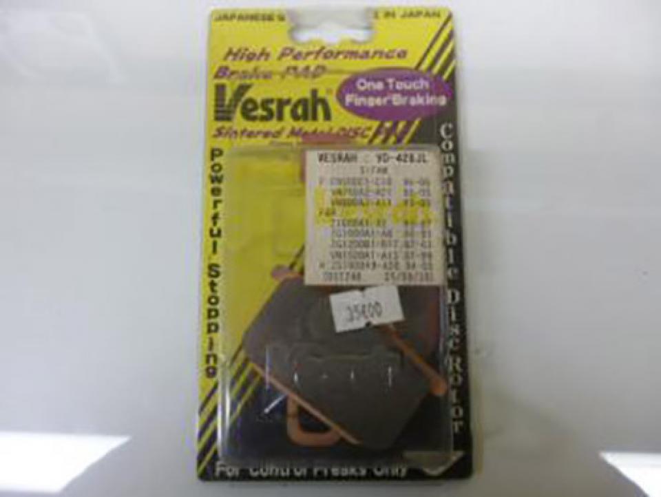 Plaquette de frein Vesrah pour Moto Kawasaki 500 EN 1990 à 2001 Neuf