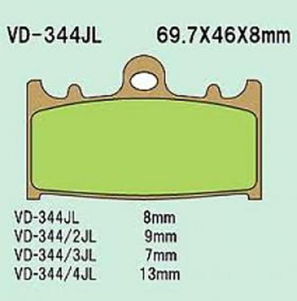 Plaquette de frein Vesrah pour Moto Kawasaki 750 ZXR 1991 à 1995 AVG / AVD Neuf