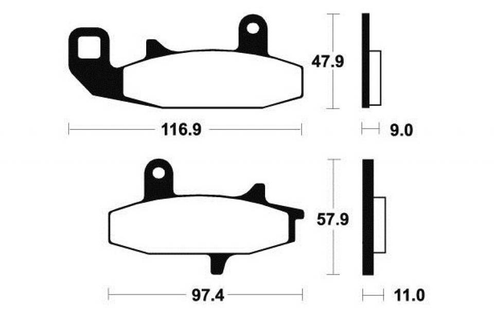 Plaquette de frein avant MF126 Tecnium pour moto Suzuki 800 DR de 1990 Neuf