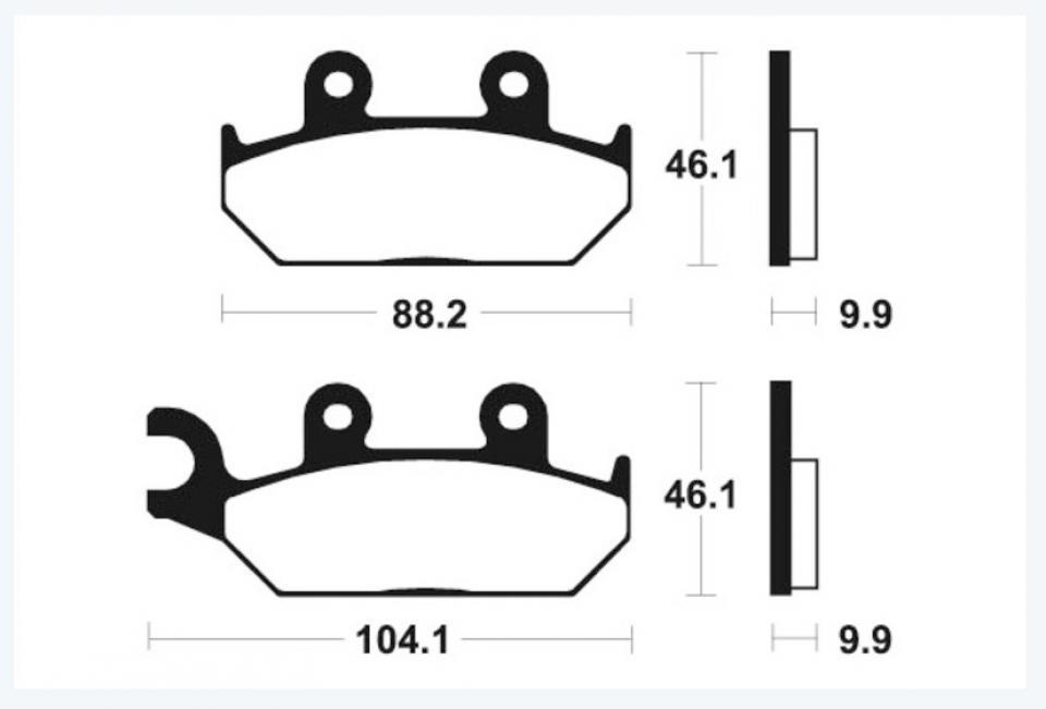 Plaquette de frein Tecnium pour moto Yamaha 600 XT 1990 à 2003 MF150 Neuf