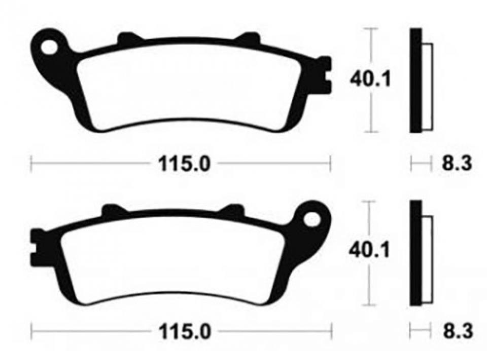 Plaquette de frein avant Tecnium pour scooter Honda 600 Silver Wing 2001 à 2010 MF235