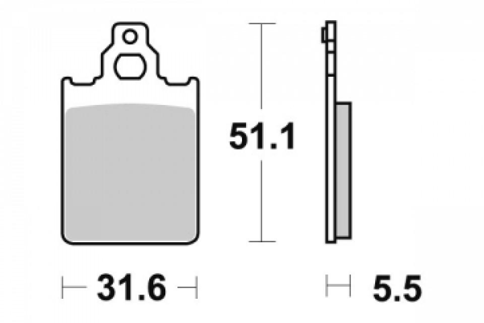 Plaquette de frein Perftec pour scooter Piaggio 50 Quartz 1992 à 1996 AV Neuf