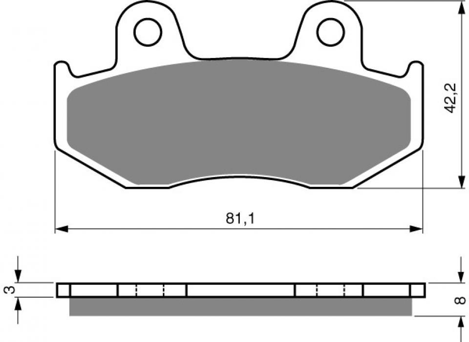 Plaquette de frein Kyoto pour quad Honda 250 TRX ARD / RG/RH/RJ/RK Neuf