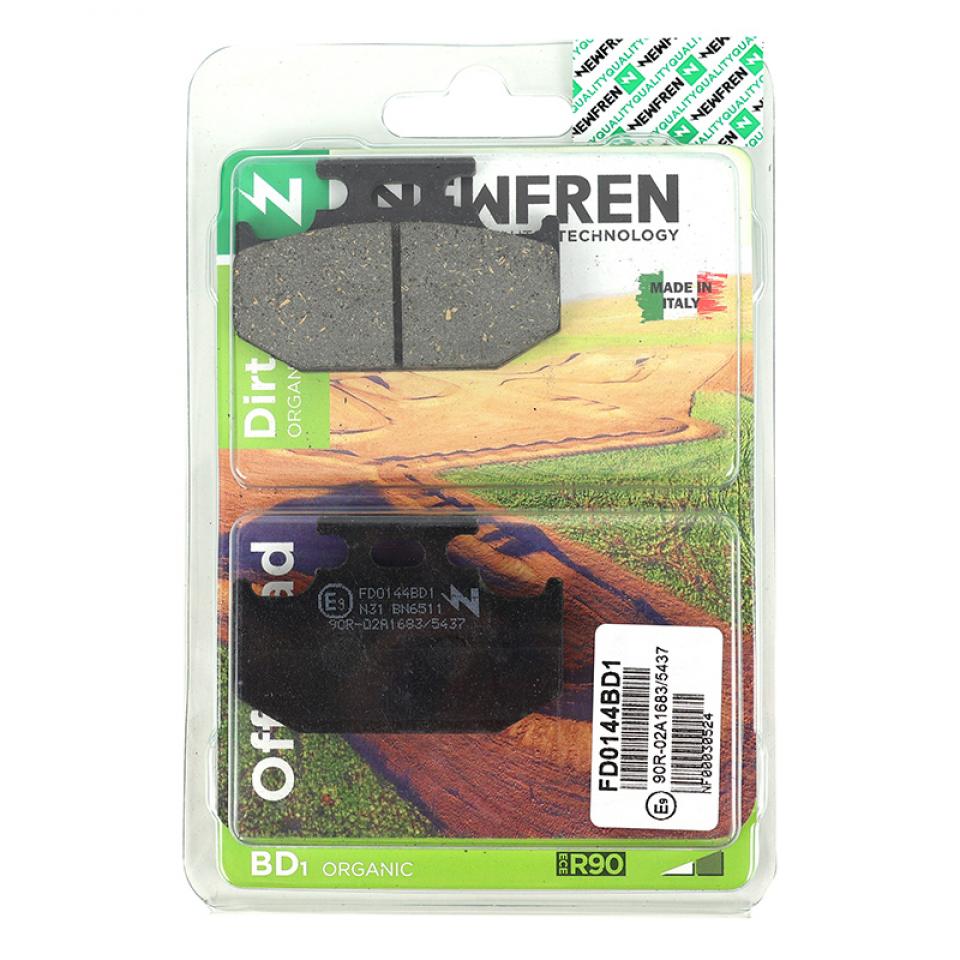Plaquette de frein Newfren pour Moto Kawasaki 125 KDX 1990 à 1994 FD0144BD1 Neuf