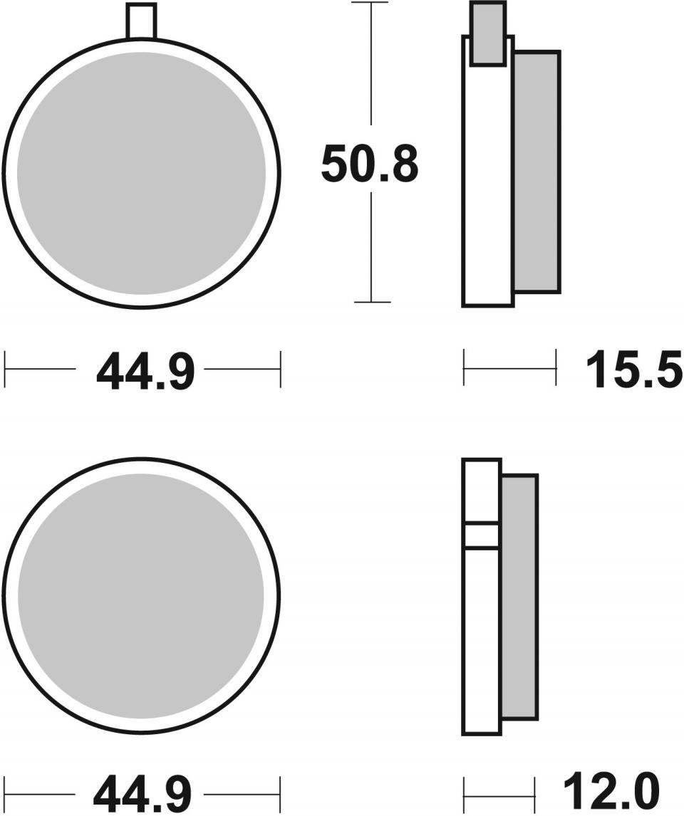 Plaquette de frein pour  