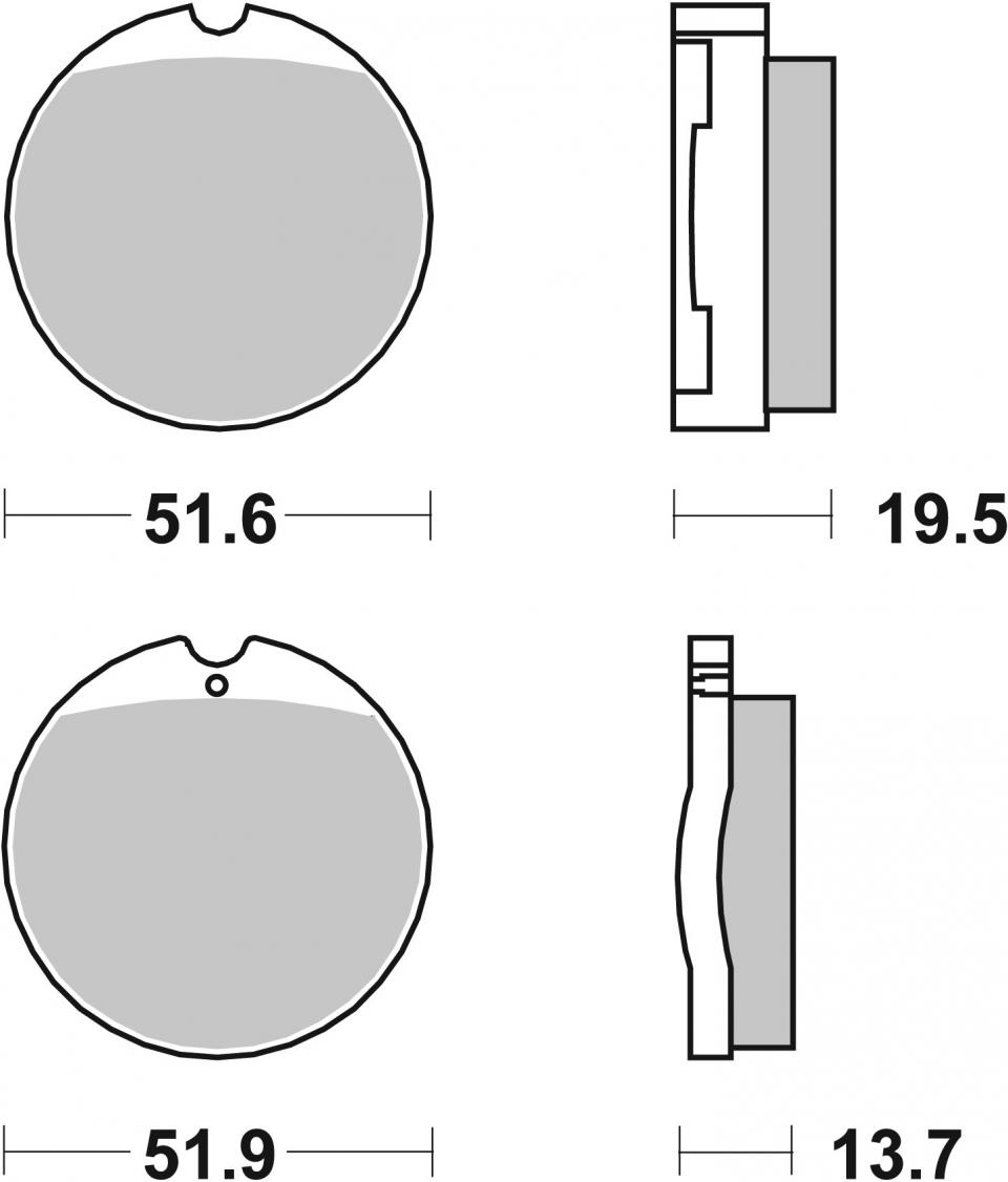 Plaquette de frein pour  