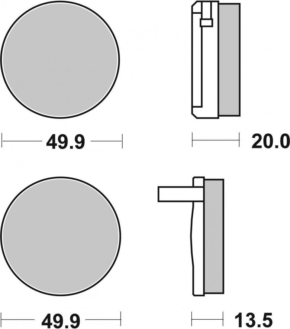 Plaquette de frein pour  