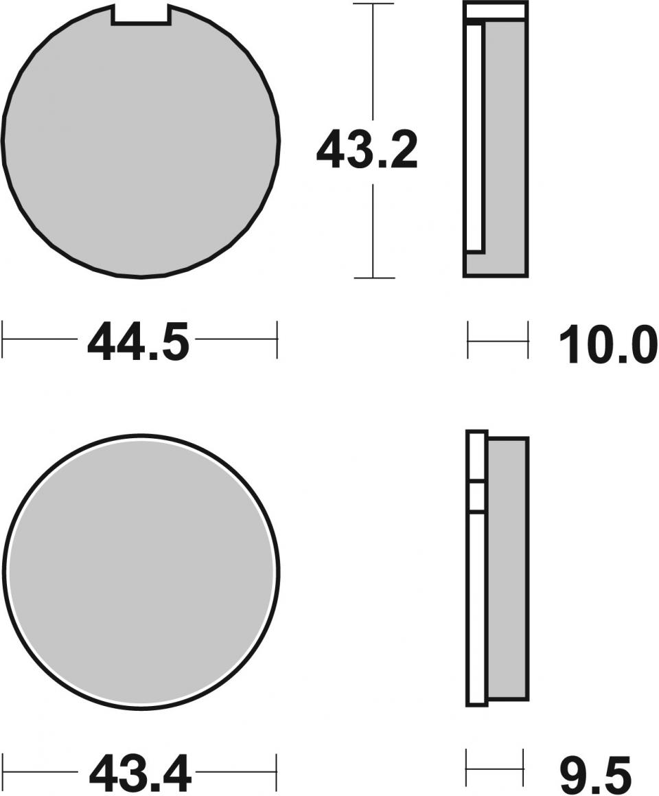 Plaquette de frein pour  