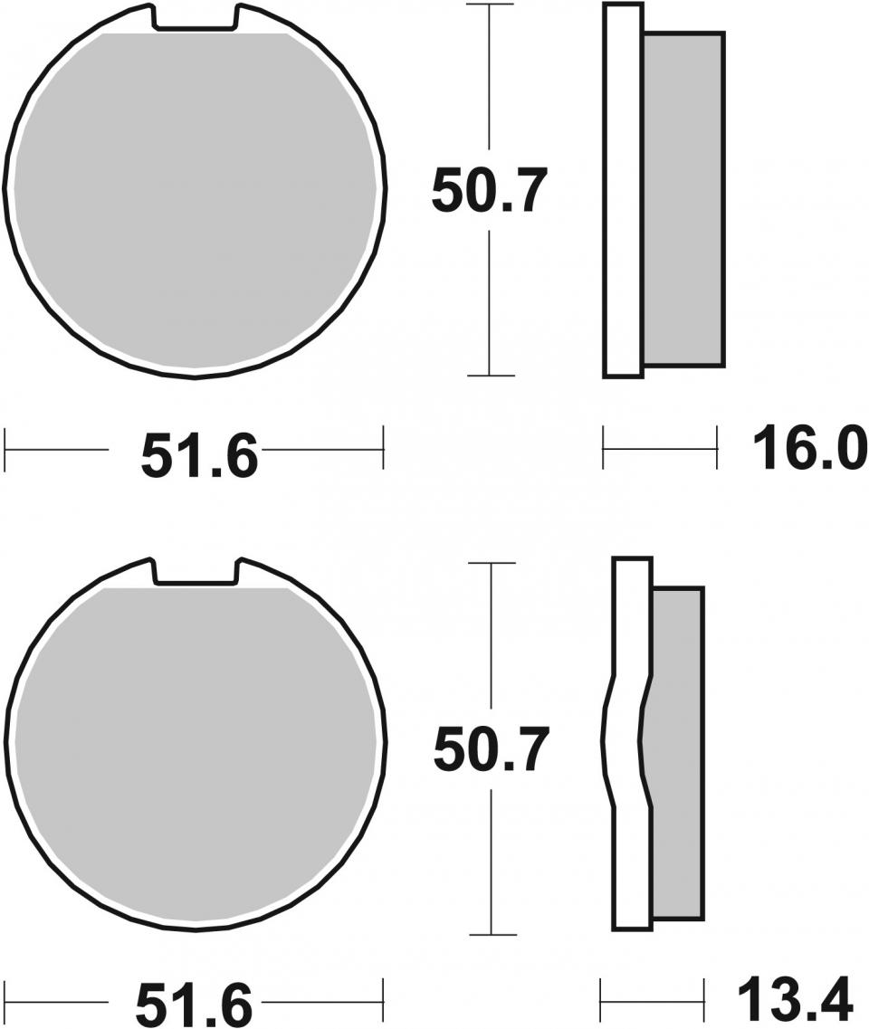 Plaquette de frein pour  