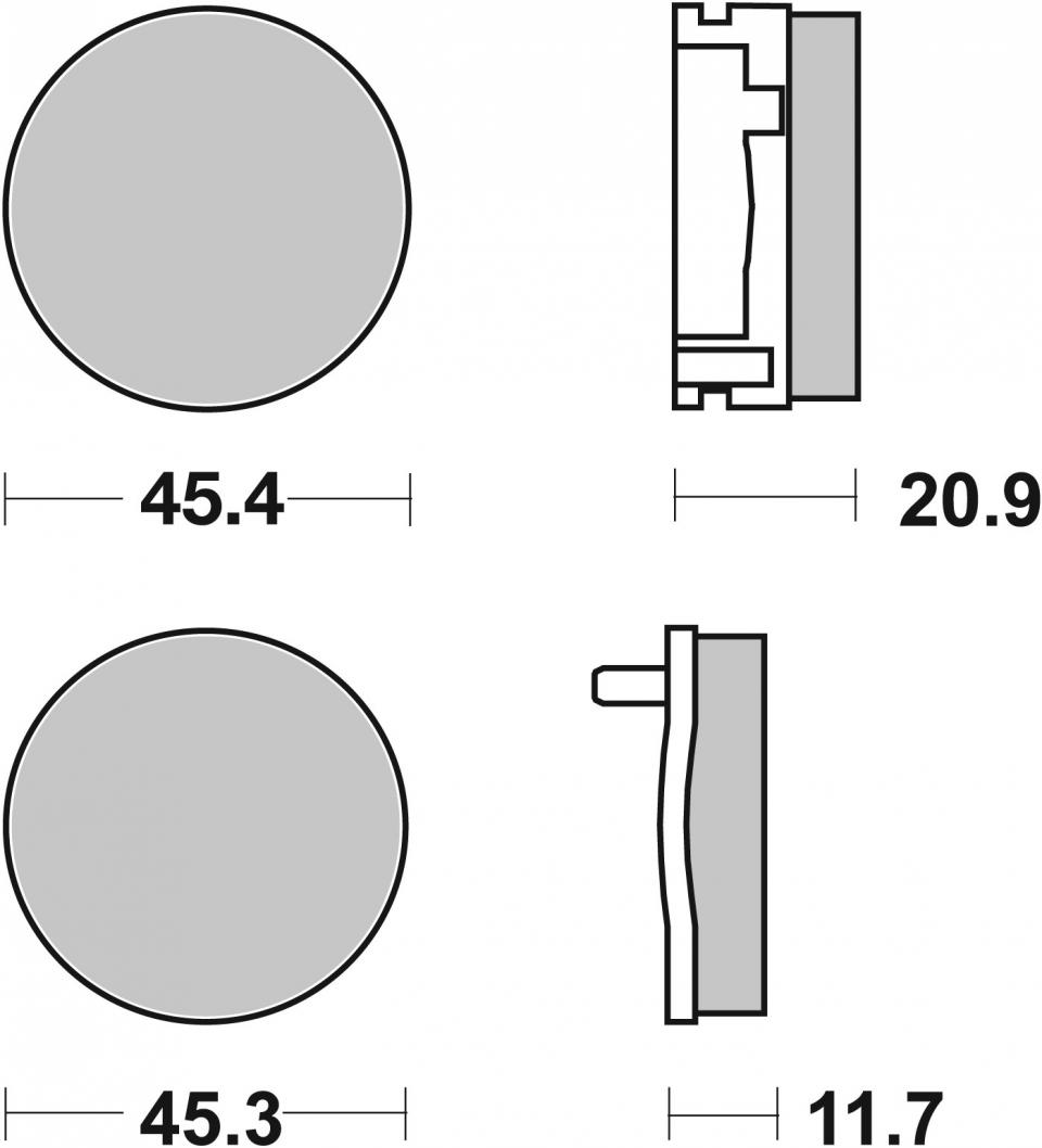 Plaquette de frein pour  