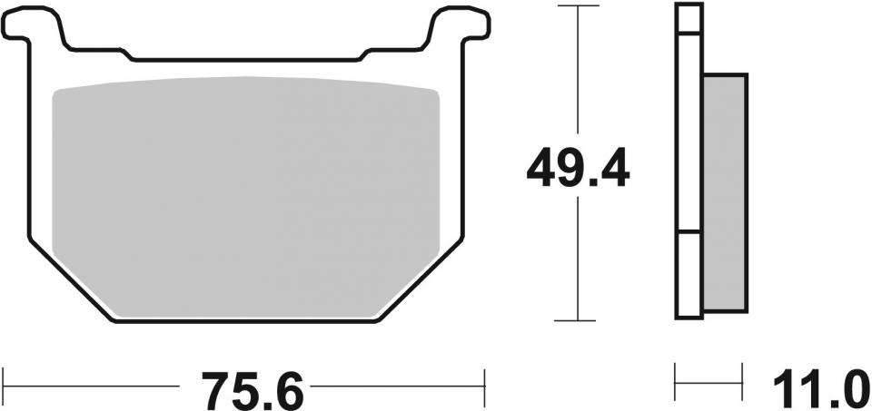 Plaquette de frein SBS pour moto Suzuki 250 GN 1986 à 1997 533HF Neuf