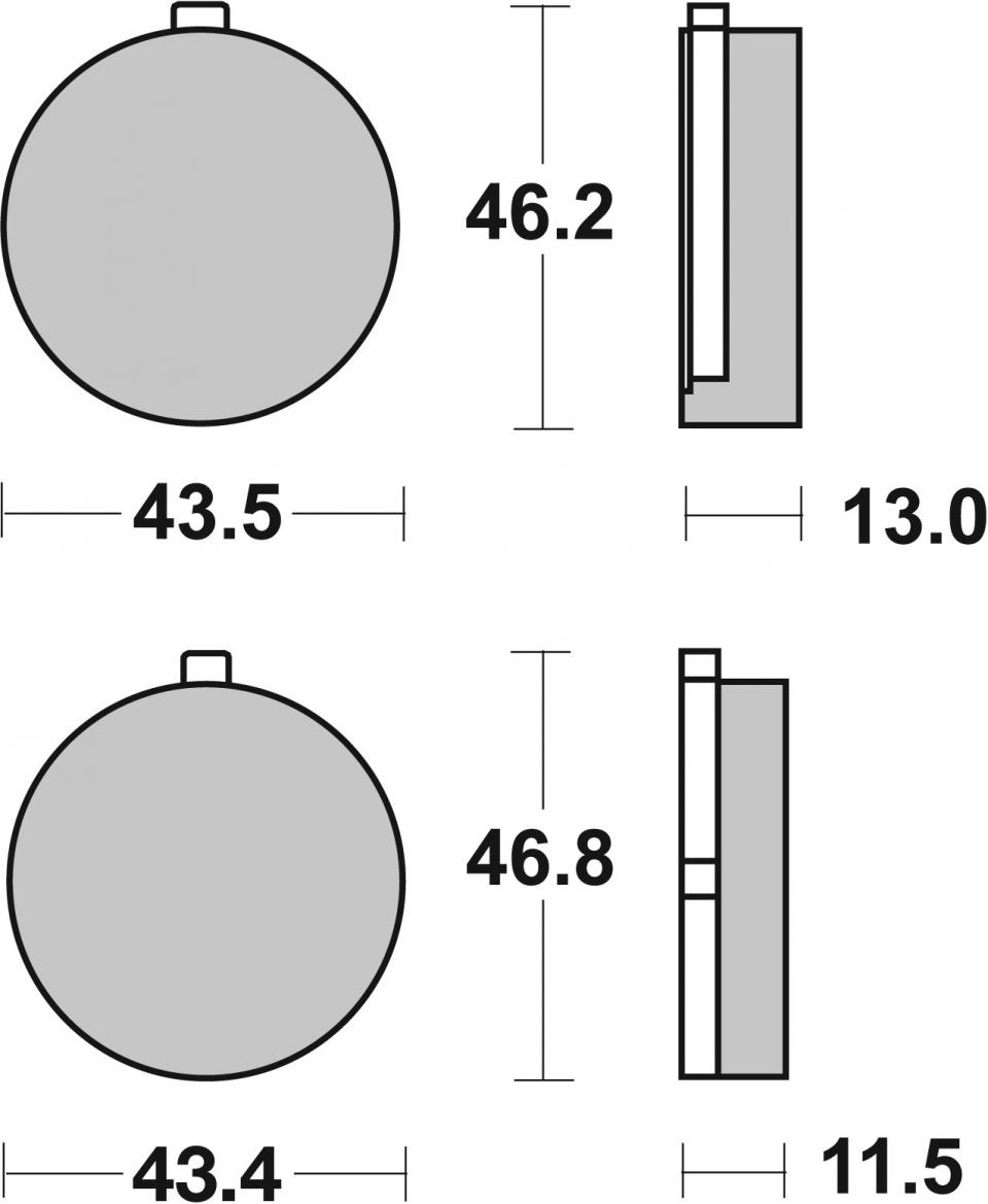 Plaquette de frein pour  