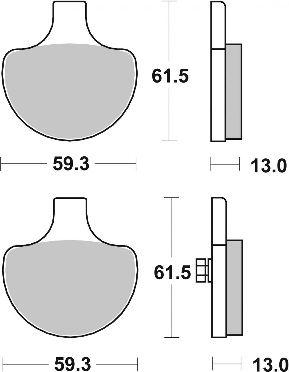 Plaquette de frein pour  
