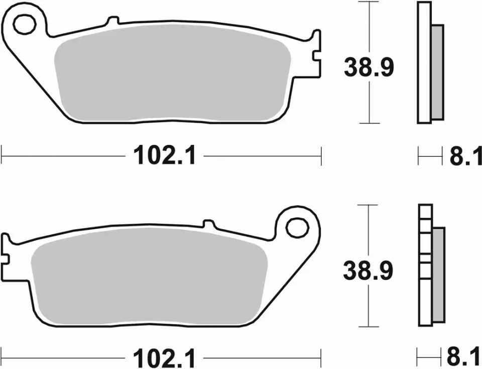 Plaquette de frein SBS pour Moto Honda 650 CBF 2014 à 2019 627HS Neuf