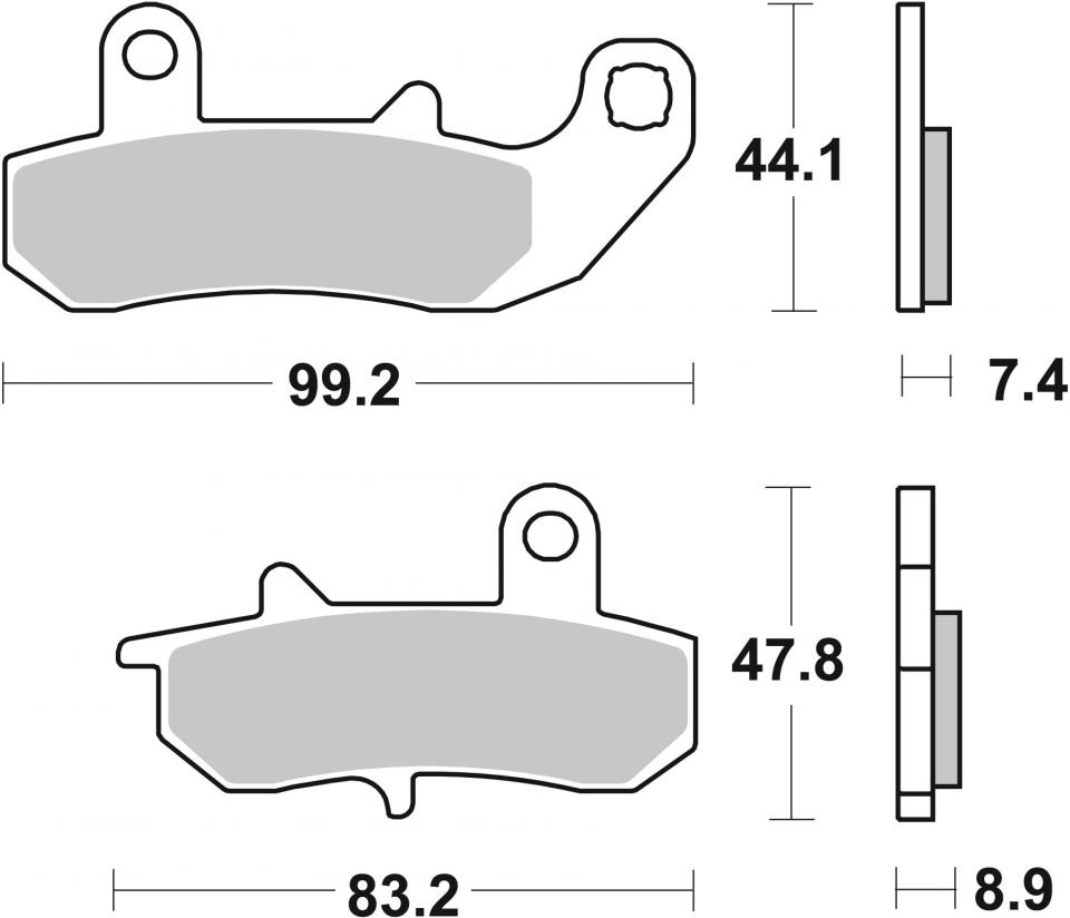 Plaquette de frein SBS pour moto Suzuki 650 DR 1990 à 1995 635HF Neuf