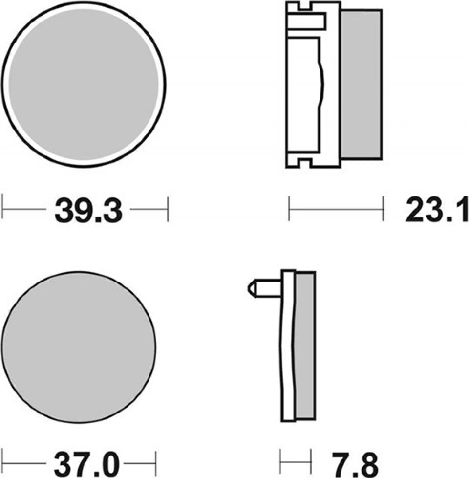 Plaquette de frein pour  