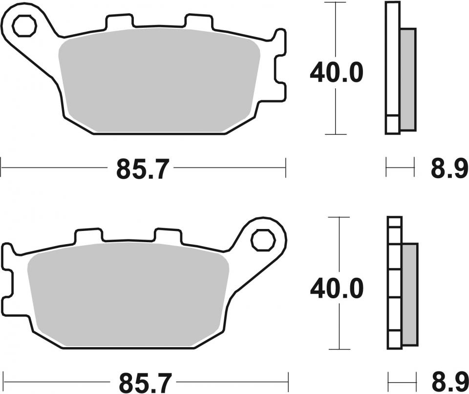 Plaquette de frein SBS pour Moto Honda 500 CBF 2004 à 2006 657LS Neuf