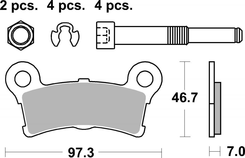 Plaquette de frein pour  