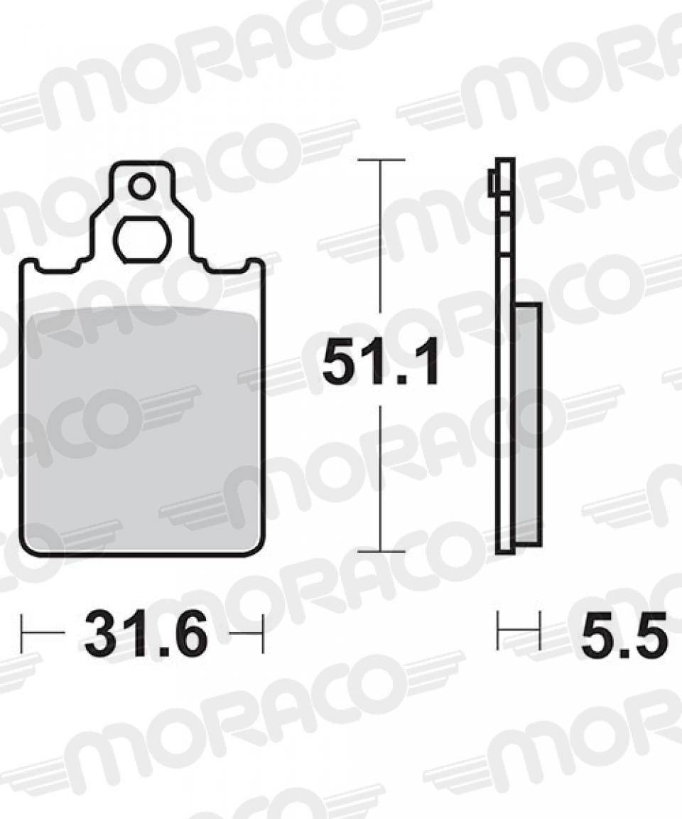 Plaquette de frein pour  