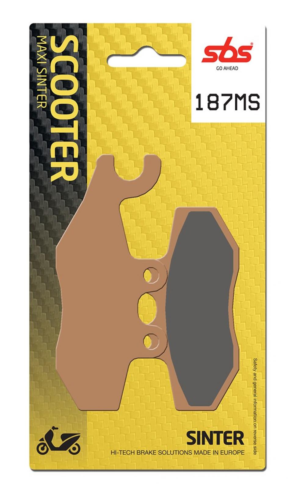 Plaquette de frein SBS pour scooter Piaggio 350 Beverly S 2014 à 2019 187MS Neuf
