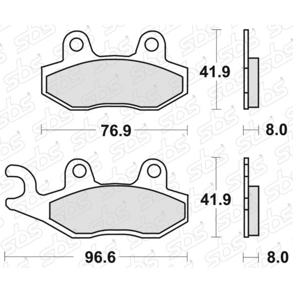 Plaquette de frein SBS pour moto Aprilia 50 SX 2007 à 2015 197HF Neuf