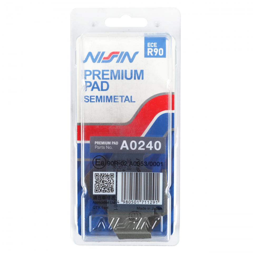 Plaquette de frein Nissin pour Moto Suzuki 125 RM 1989 à 1995 Neuf