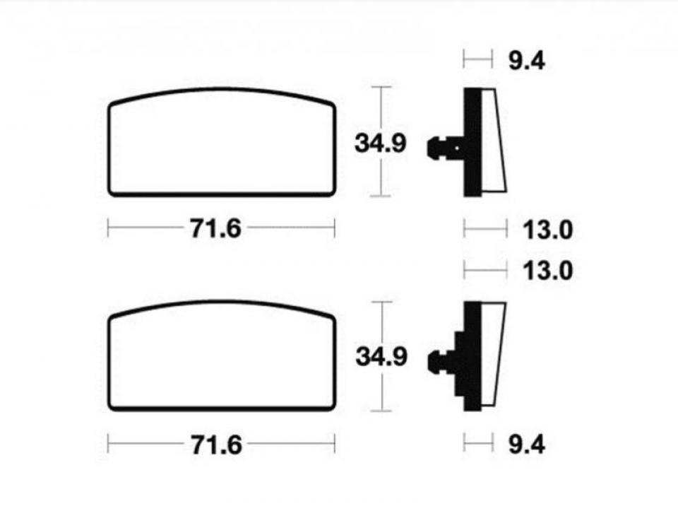 Plaquette de frein Tecnium pour moto BMW 600 R 60 1976-1977 MA20 Neuf