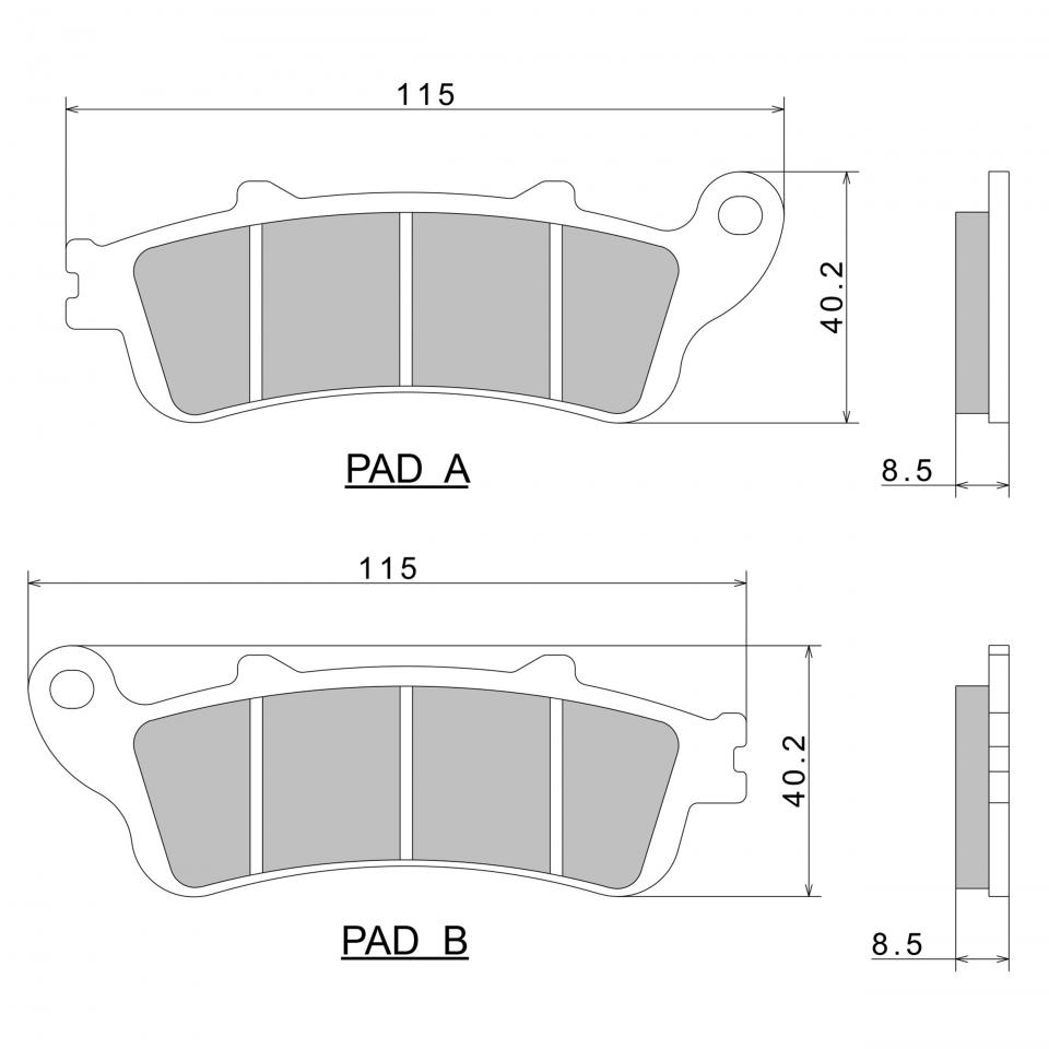 Plaquette de frein Nissin pour Moto Victory 1731 Vision 2008 à 2017 Neuf