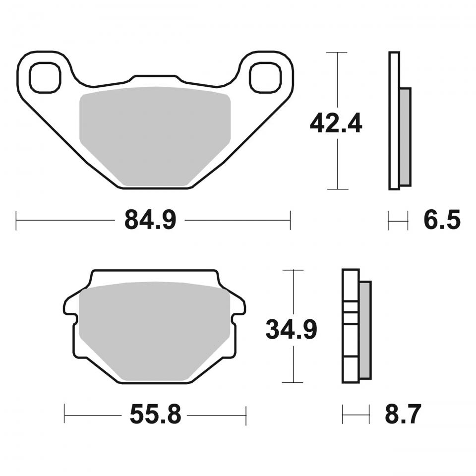 Plaquette de frein Brembo pour Scooter Sym 125 HD Après 2004 Neuf