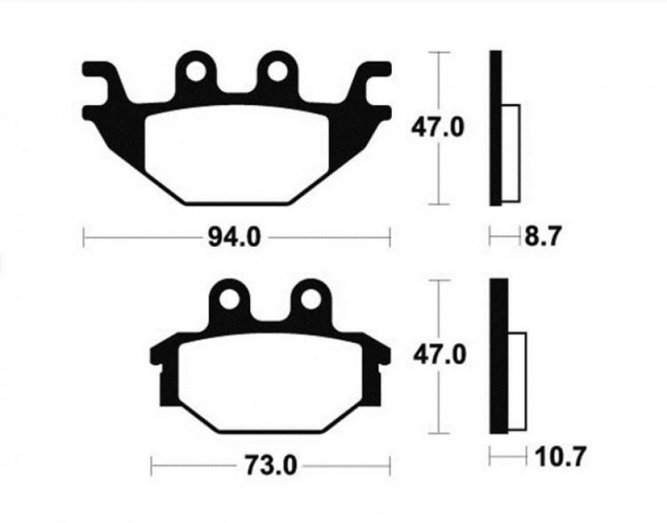 Plaquette de frein Tecnium pour Quad Kymco 300 Maxxer 2006-2015 MO310 Neuf