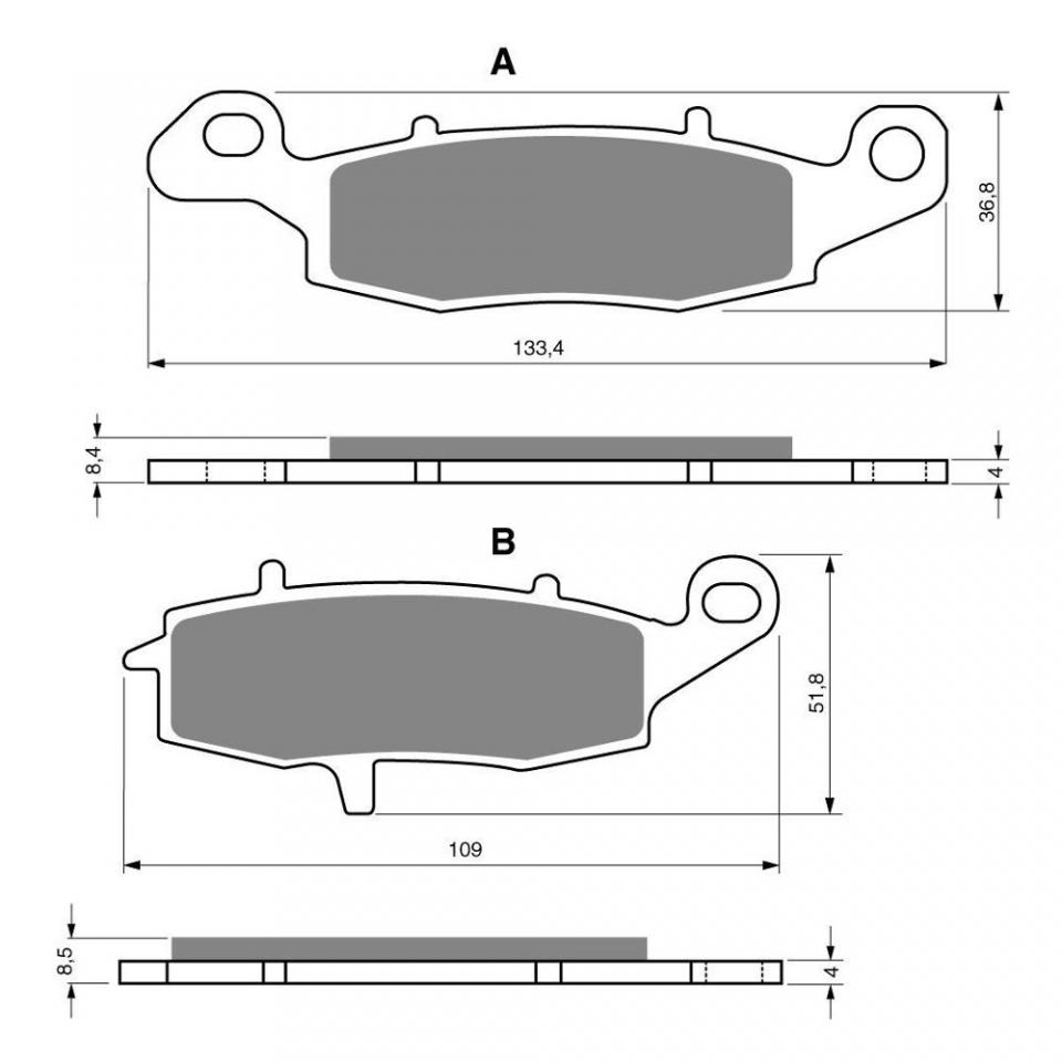 Plaquette de frein Gold Fren pour Moto Suzuki 1500 VL Intruder 2013 à 2015 ARD / BTL3/BTL4/BTL5 CT 1500 BT Neuf