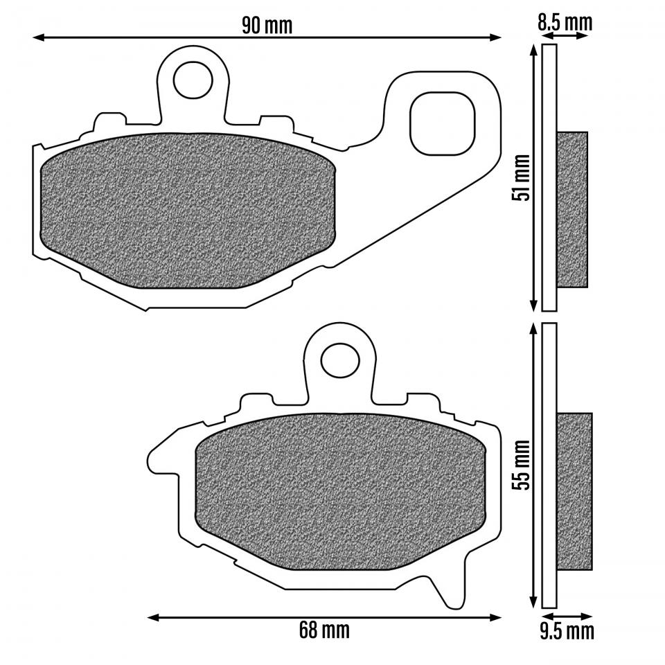 Plaquette de frein Newfren pour Moto Kawasaki 1000 Z SX 2011 à 2019 Neuf