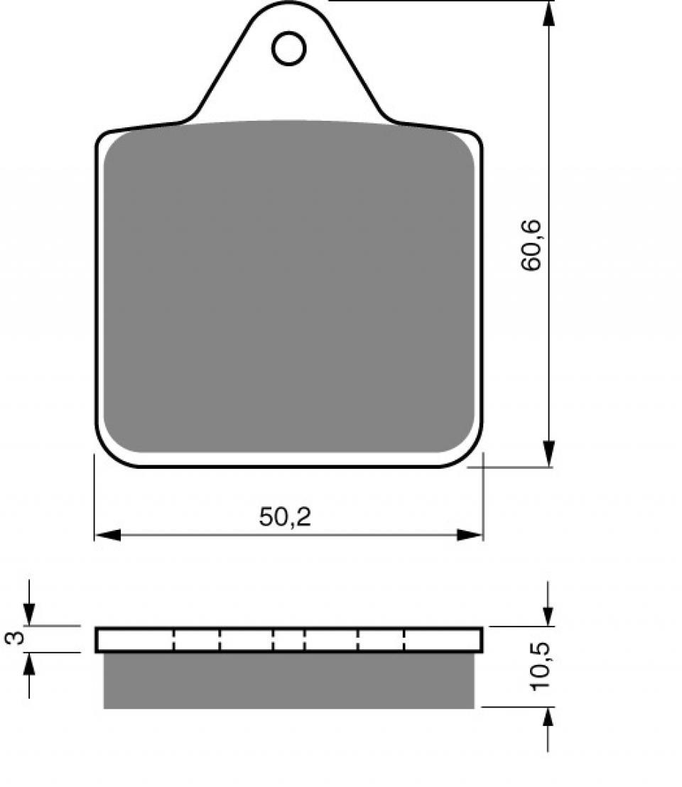 Plaquette de frein Gold Fren pour quad Polaris 400 Big Boss L 6x6 1996 ARD / Fixation plaquettes 1 axe central Neuf
