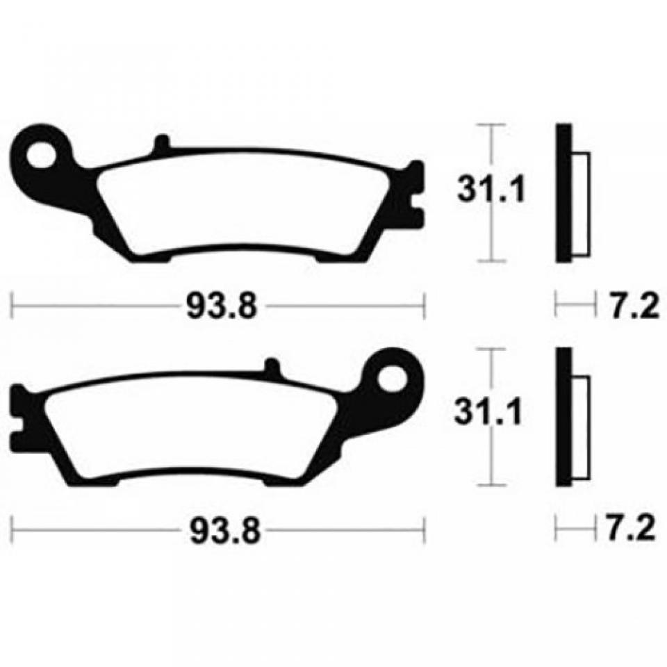 Plaquette de frein Tecnium pour moto Yamaha 250 YZ 2008 à 2011 MO340 Neuf