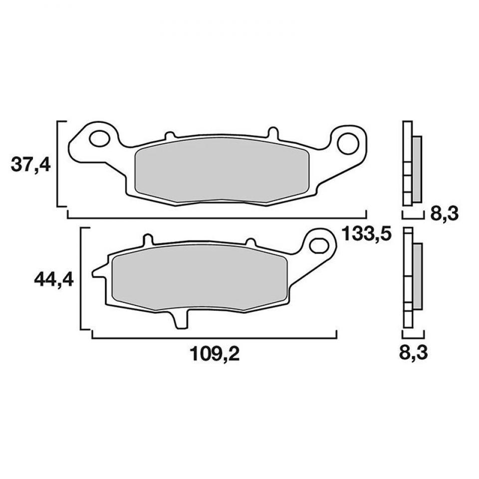 Plaquette de frein Brembo pour Moto Kawasaki 2000 VN 2008 à 2011 07KA18SA BREMBO Neuf