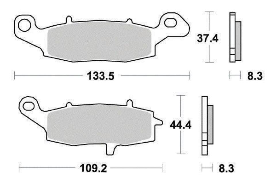 Plaquette de frein Brembo pour Moto Kawasaki 650 ER6 2006 à 2011 07KA19SA BREMBO Neuf