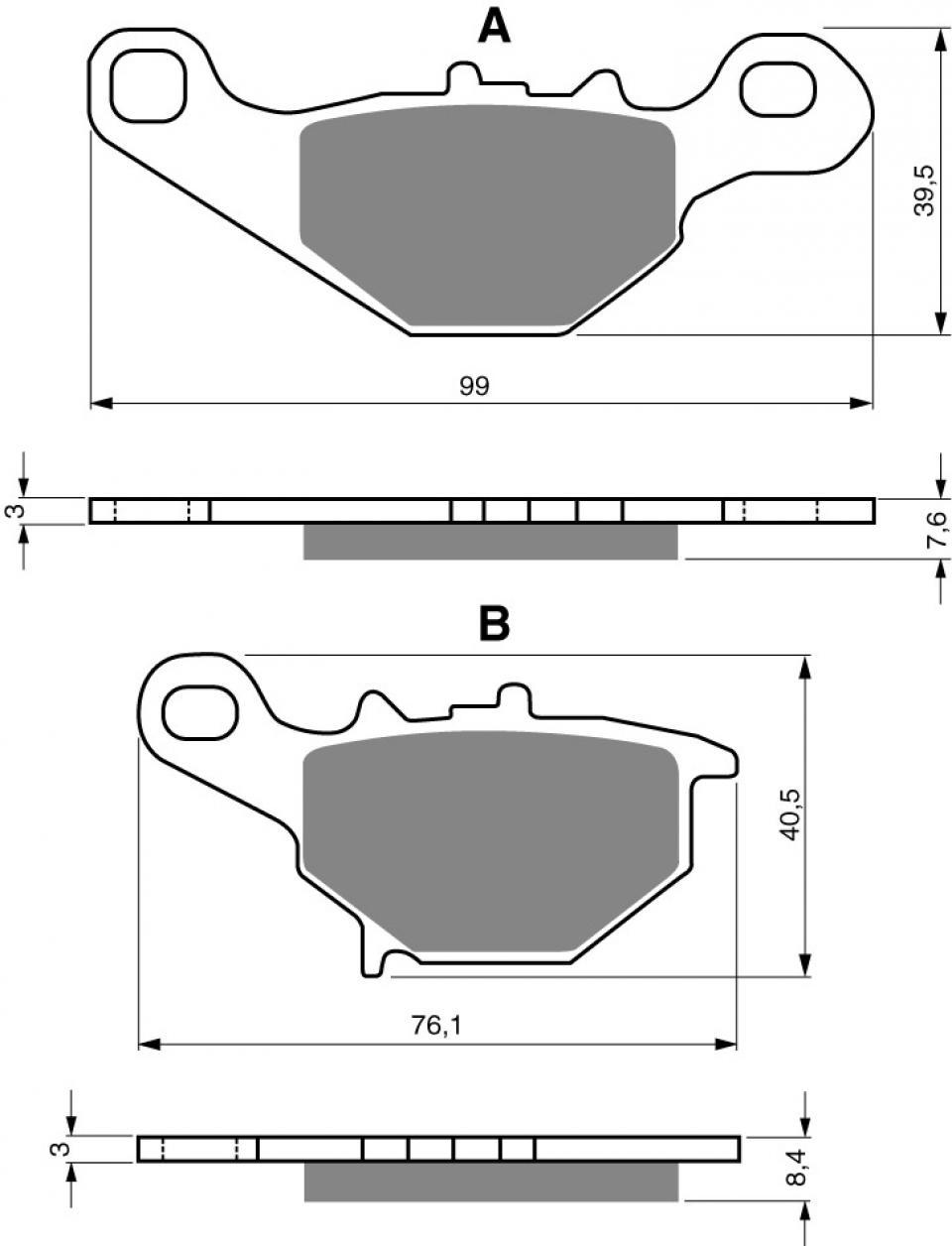 Plaquette de frein Gold Fren pour moto Suzuki 125 DRZ 2003 à 2019 AVG / LK3/LK4/LK5/LK6/LK7/LK8/LK9/LL0LL9 Neuf
