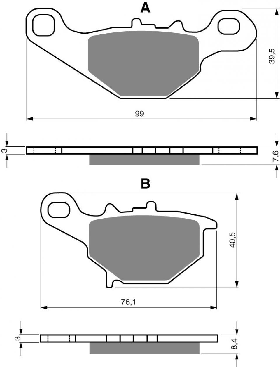 Plaquette de frein Gold Fren pour Moto Suzuki 85 RM 2002 à 2004 AVG / K2/LK2/K3/LK3/K4/LK4 Neuf