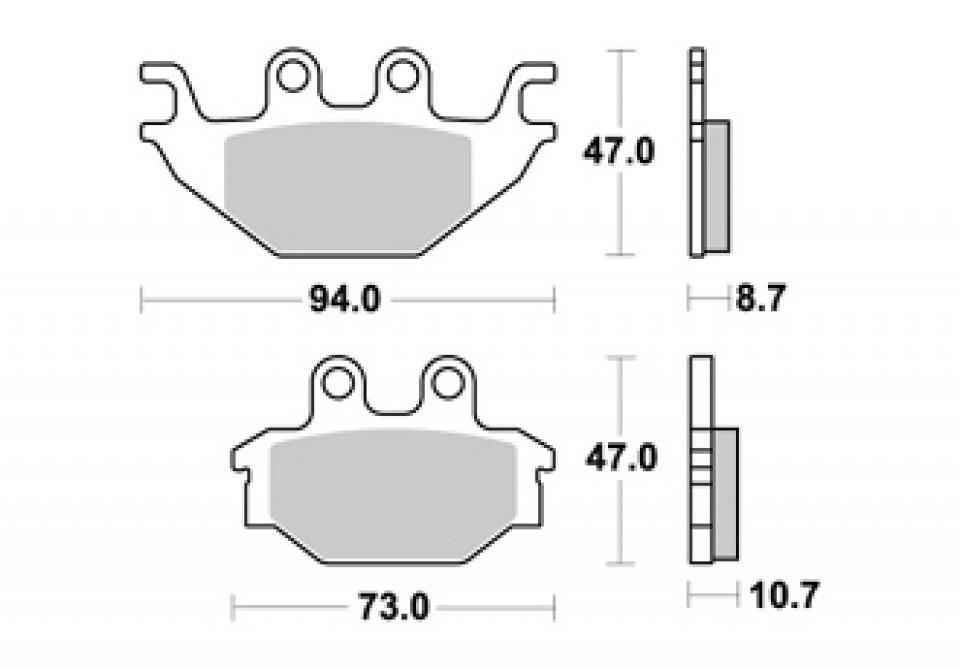 Plaquette de frein AP Racing pour quad Kymco 300 MXU 2006 à 2008 LMP410 ST Neuf