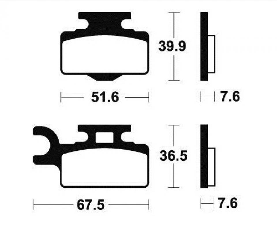 Paire de plaquette de frein Bendix pour moto Suzuki 65 RM 2003 à 2008 MO252 Neuf