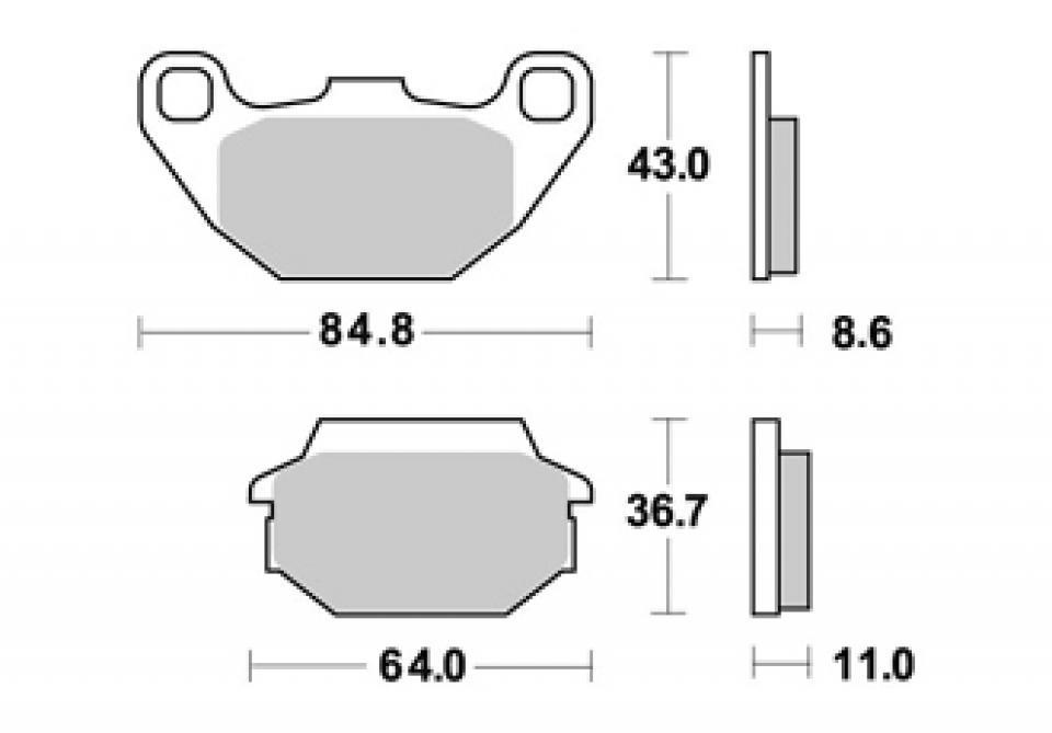 Plaquette de frein AP Racing pour Scooter Kymco 50 People 1999 à 2001 LMP349ST Neuf