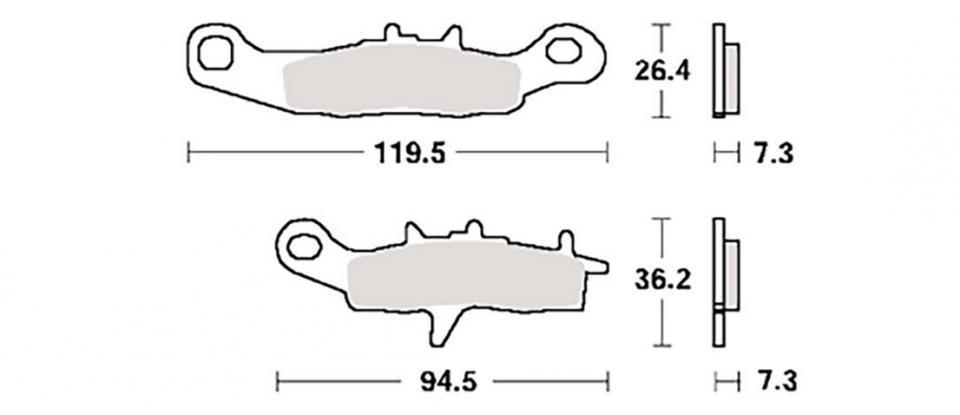 Plaquette de frein AP Racing pour Moto Kawasaki 80 KX 1997 à 2000 LMP326ORR Neuf