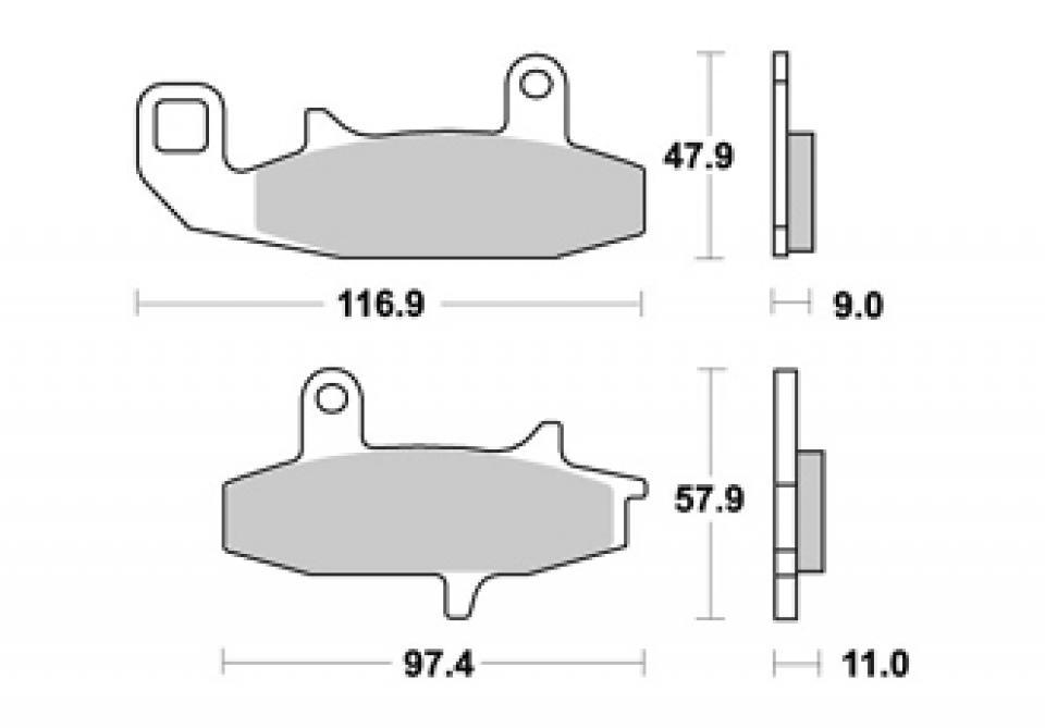 Plaquette de frein AP Racing pour Moto Suzuki 650 DR RSE 1990 à 1996 LMP226SF / SP43B Neuf