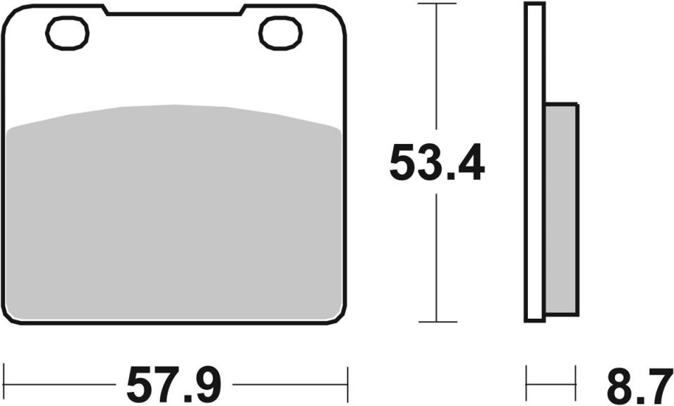 Plaquette frein 577HF CERAMIC SBS pour moto Suzuki 800 S50 Boulevard 2005-2018