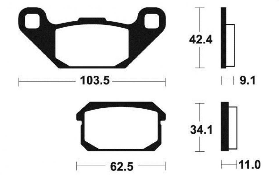 Plaquette de frein Tecnium pour Buggy Quadzilla 250 XRV E 2007 MO348 Neuf