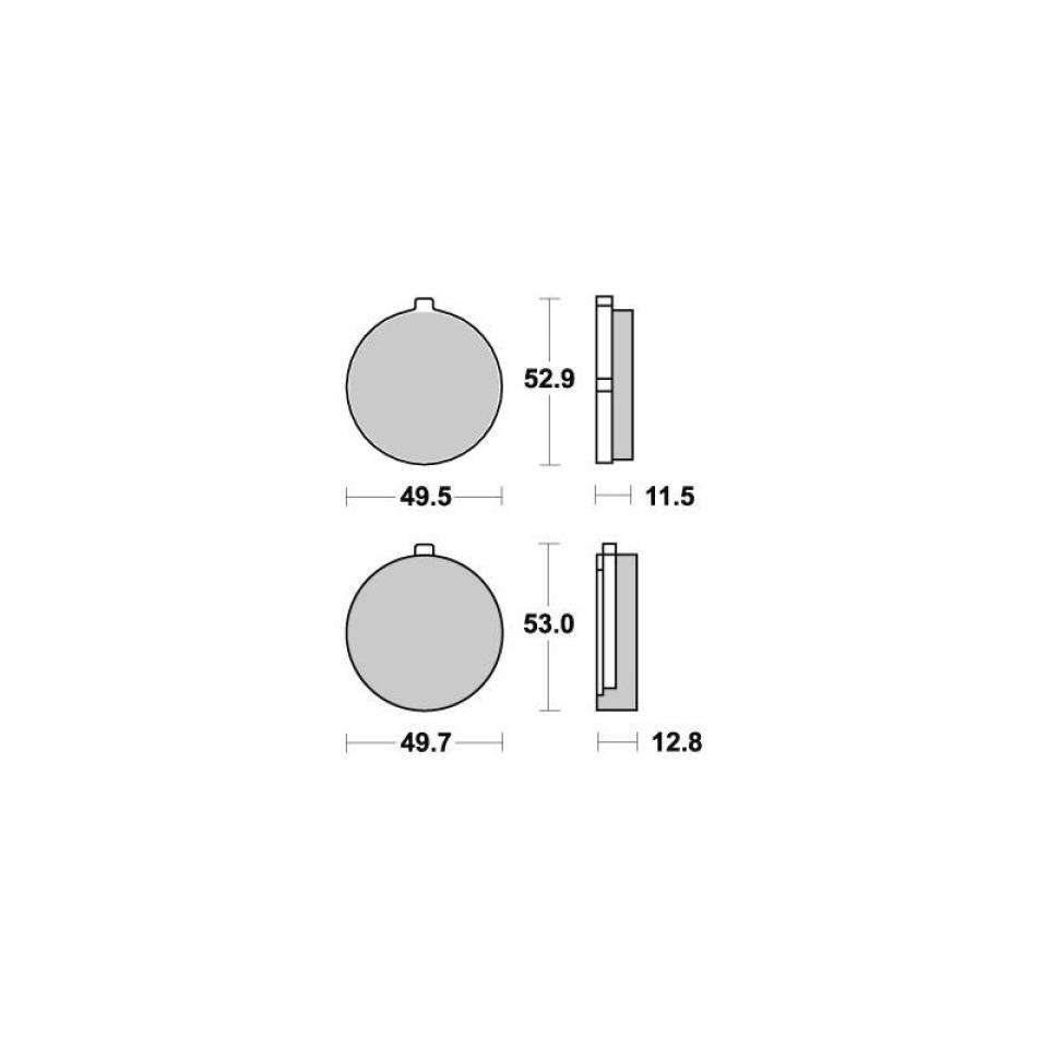 Plaquette de frein SBS pour moto Suzuki 250 GT 1978 à 1981 AV / 515HF Neuf