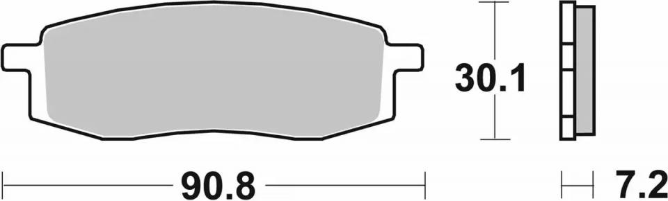 Plaquette de frein SBS pour moto Yamaha 600 TT 1990 à 1992 AV Neuf