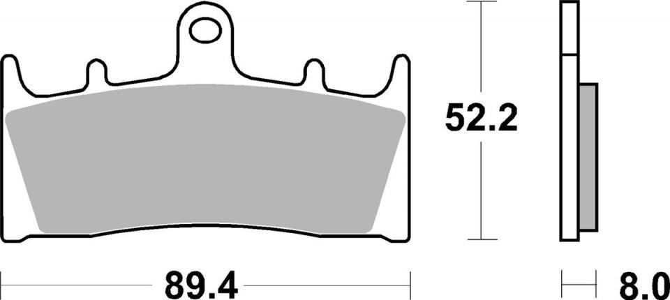 Plaquette de frein AV  686HS FR SBS pour moto Kawasaki 1200 ZX12R 2000 à 2003