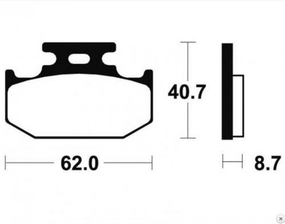 Plaquette de frein carbon Lorraine pour moto Kawasaki 200 KDX 1989 - 1992 2299 Neuf